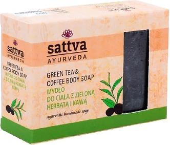 Actual product image Sattva Ayurveda SATTVA Mydło do ciała w kostce z Zieloną Herbata i Kawą 125g