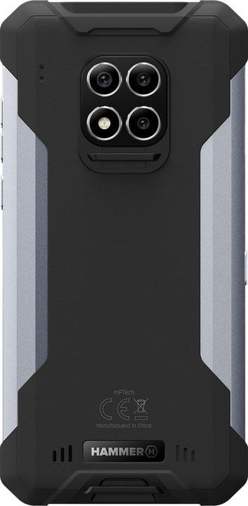 Actual product image Hammer Construction (128 GB, Black, Silver, 6", SIM + eSIM, 16 Mpx, 4G)