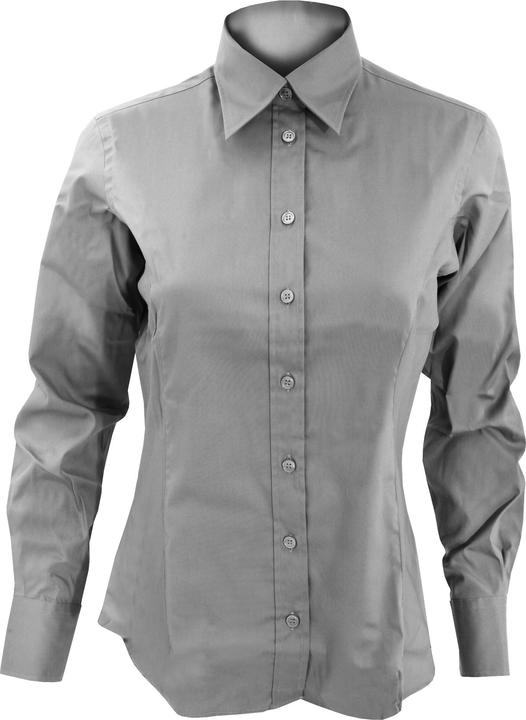 Kustom Kit Corporate Oxford Bluse Langarm