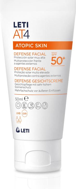 Actual product image Leti LETIAT4 Defense Face Cream SPF 50+, 50 ml Cream, 50 ml Cream (Sun cream face, SPF 50+, 50 ml)
