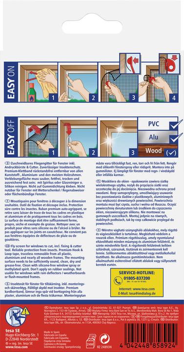 Actual product image tesa Insect screen COMFORT for windows, with Velcro tape, self-adhesive, without drilling (120 x 240 cm)