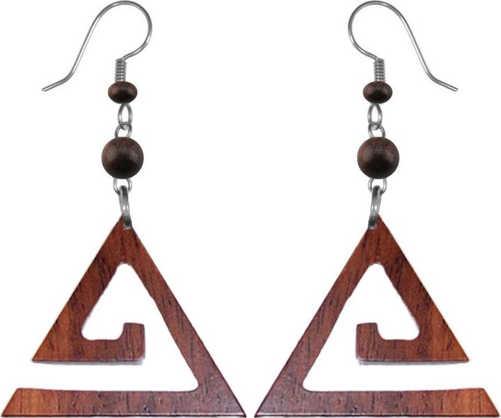 Produktbild Star Piercing Ohrring Spirale Dreieck aus Sonoholz