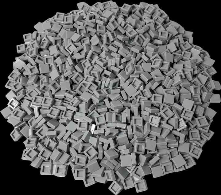 Actual product image LEGO 1x1 Tiles Light Gray - 100 pieces - Light bluish gray tile 3070b NEW (LEGO Accessories)