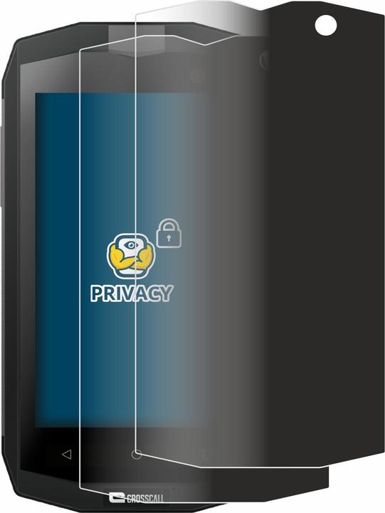 Productafbeelding BROTECT Anti-spionnetje privacyfolie Beschermfolie tegen blauw licht (2 Stuk, Crosscall Trekker M1 Kern)