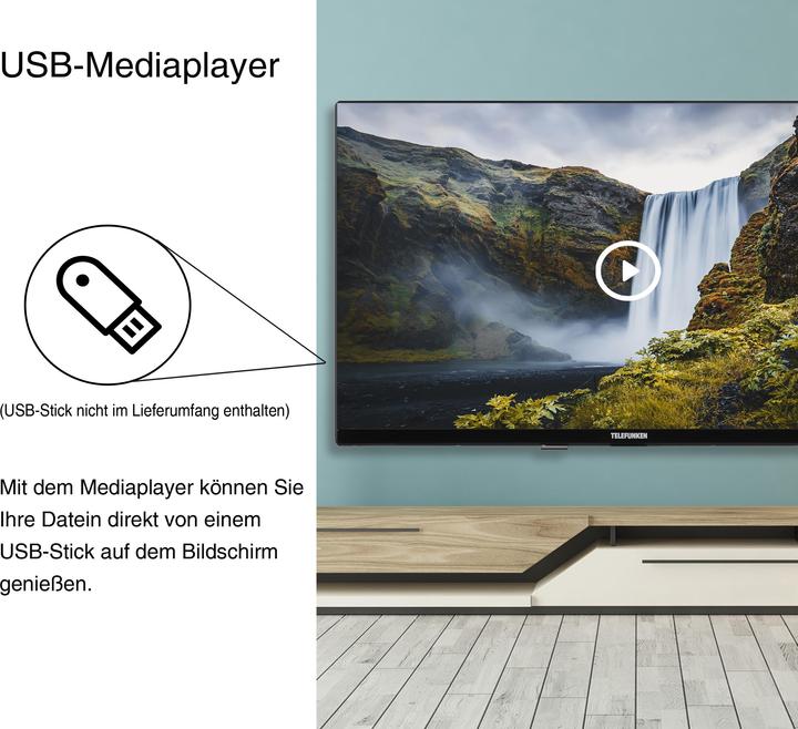 Produktbild Telefunken XF32N750M-W Fernseher 32 Zoll Full HD LED TV mit Triple-Tuner, weiss (32", LED, Full HD, 2024)