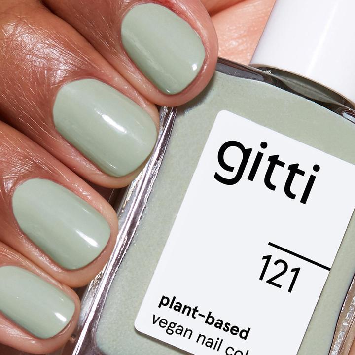 Actual product image Gitti no. 121 Nail Polish Sage Green (Sage Green, Colour paint)