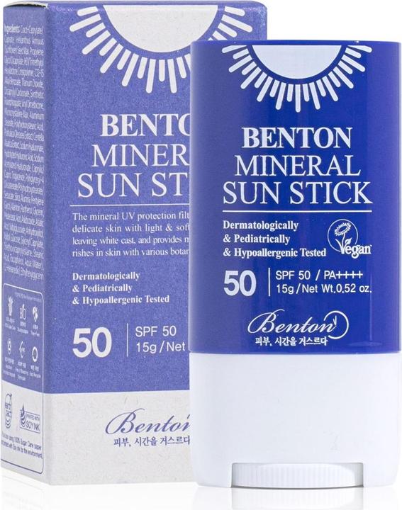 Image du produit Benton Minéral sun stick spf50 pa++++ (Spray solaire, SPF 50, 15 g)