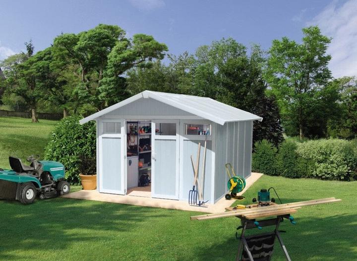 Actual product image Grosfillex Utility garden shed 11m2 made of PVC (3.55x3.15m)