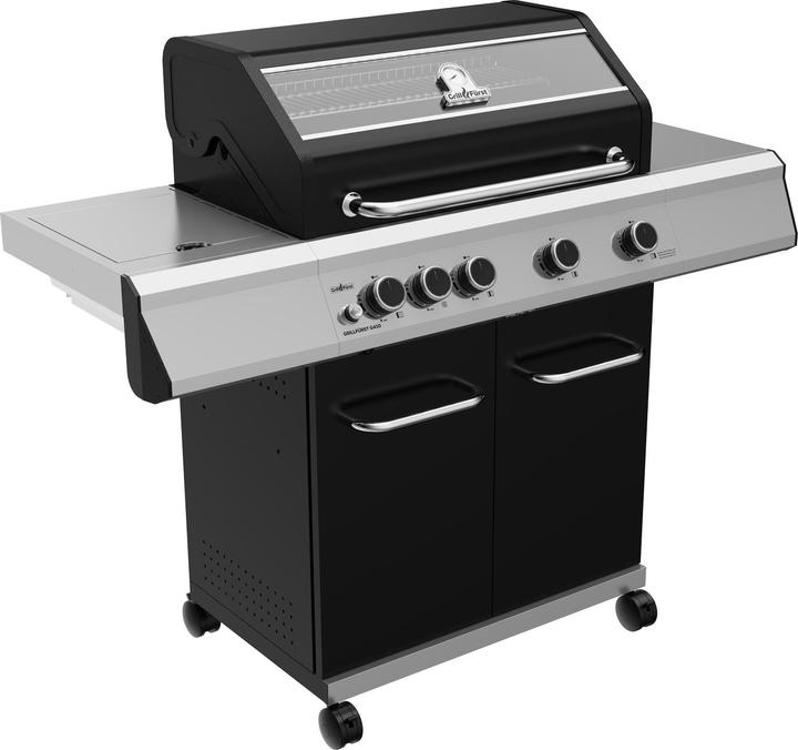 Immagine prodotto Grillfürst G410E barbecue a gas a 4 fuochi con bruciatore ad alta temperatura e griglie in acciaio (14 kW)