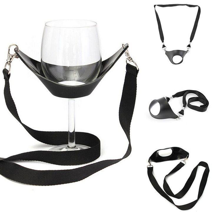 Produktbild JTI Eleganter Weinglashalter mit abnehmbarem Klebeband (Weinflaschenhalter)