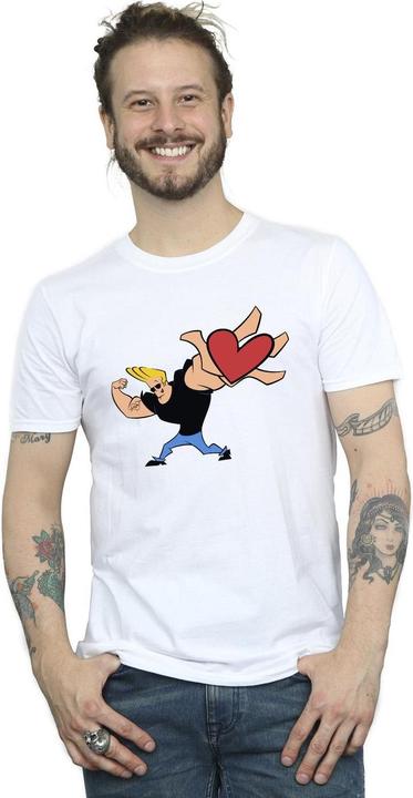 Immagine prodotto Johnny Bravo Heart Present Maglietta Uomo (XXL)