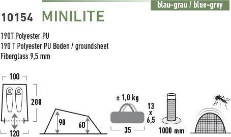 Produktbild High Peak Minilite (Kuppelzelt, 1 kg, 2 Personen)