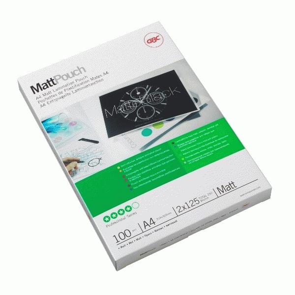 Image du produit GBC Matt Pouch 200 microns paquet de 100 (A4, 100 pièce(s), 200 µm)