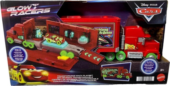 Actual product image Mattel Glow Racers Transforming Mack Playset