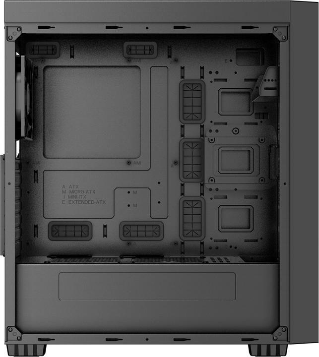 Actual product image Gembird Fornax K500 ATX Computer Case Midi Tower Black (ITX, E-ATX, ATX, mATX)