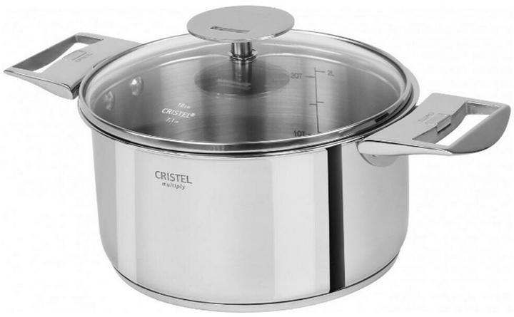 Actual product image Cristel Casteline casserole Ø18cm (18 cm, Pot, Stainless steel)