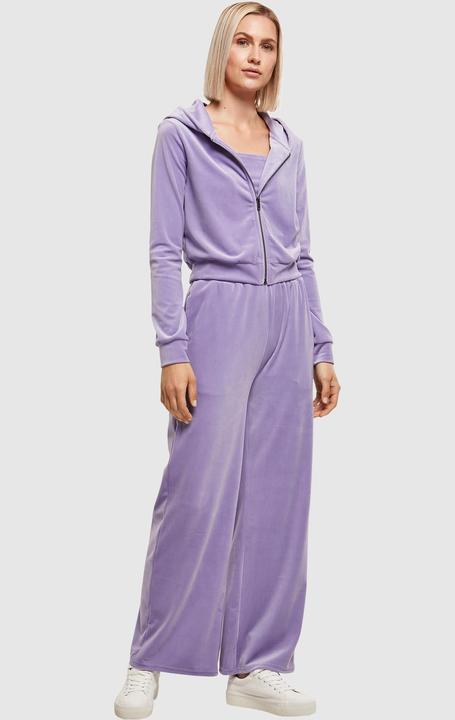 Actual product image Urban Classics Ladies Short Velvet Zip Hoody (XL)