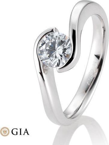 Produktbild Breuning Ring Schwung 0,80-1,50 ct. (52, 750/18 K Gold)