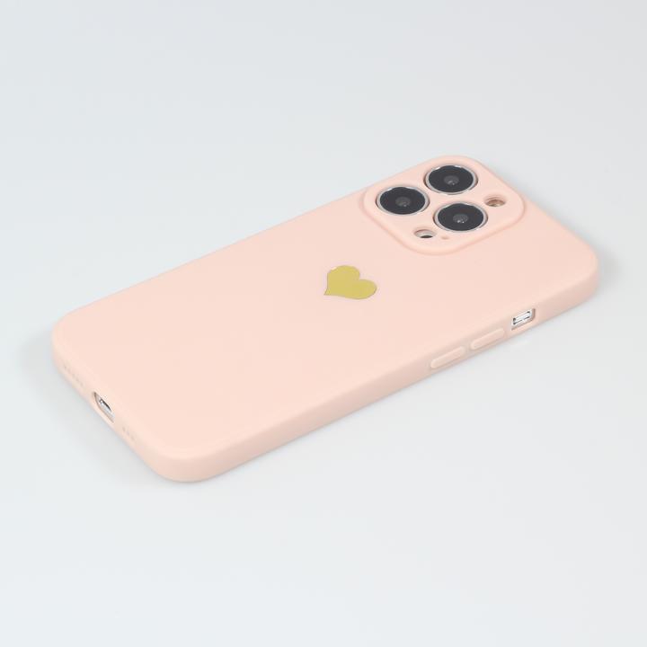 Actual product image PhoneLook Cover Silicone Mat Heart gold (Apple iPhone 16 Pro Max)