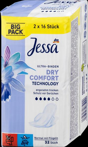 Image du produit dm Jessa Ultra serviettes hygiéniques Dry Comfort (32 x, Tampons sanitaires)