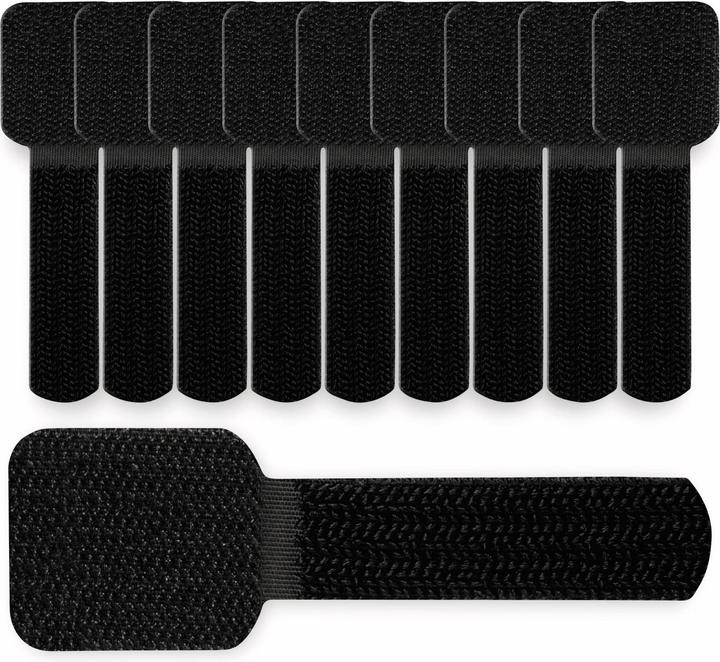 Label-the-cable Klettkabelhalter selbstklebende (Kunststoffkabelbinder, 90 mm, 10 Stk.)