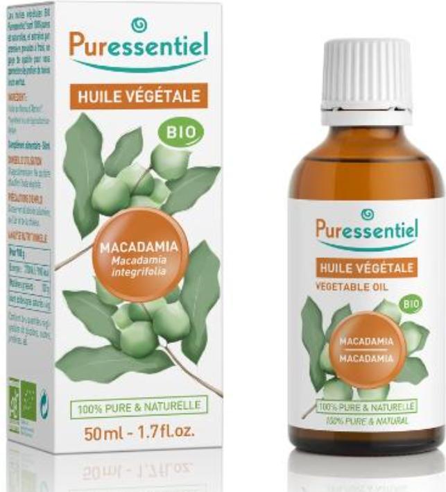Actual product image Puressentiel Vegetable oil Macademia Bio oil (Body oil, 50 ml)