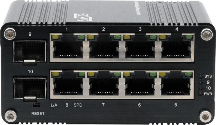 Image du produit Exsys Mini commutateur PoE+ administrable sur le Web 8x 1 Gbit/s + 2x SFP (10 Ports)