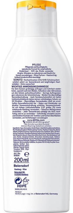 Actual product image NIVEA Sun Kids (Suntan lotion, SPF 50+, 200 ml)
