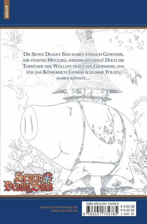 Immagine prodotto Seven Deadly Sins, Band 8 (Tedesco, Suzuki Nakaba, 2016)