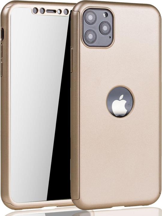 Produktbild König Design Hülle Handy Schutz für Apple iPhone 11 Pro Max 360 Case Cover Displayschutz Gold (Apple iPhone 11 Pro Max)