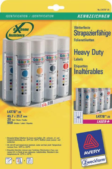 Image du produit Avery Étiquettes universelles