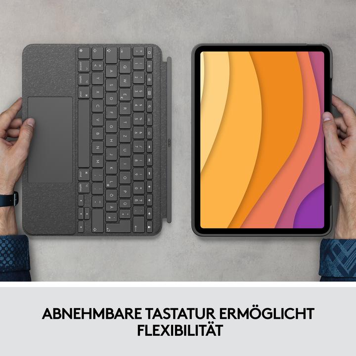Actual product image Logitech Combo Touch (DE, iPad Air 2020 (4. Gen), iPad Air 2022 (5th Gen))