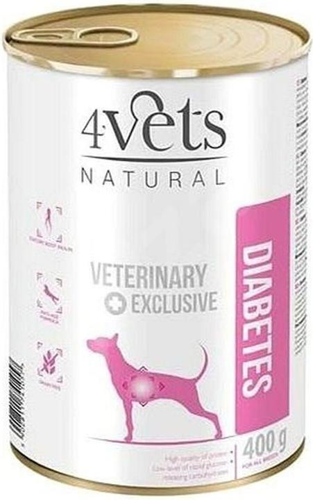 Image du produit 4Vets Natural Diabetes Dog - Nourriture humide pour chiens - 400 g (Senior, 1 pcs, 400 g)