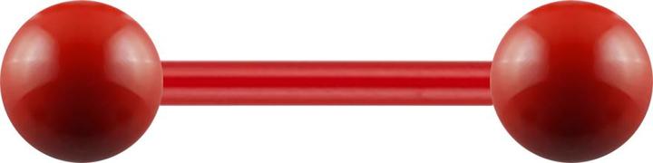 Produktbild Star Piercing Barbell Fire Red mit Kugel (ohne Messing, Chirurgenstahl 316L)