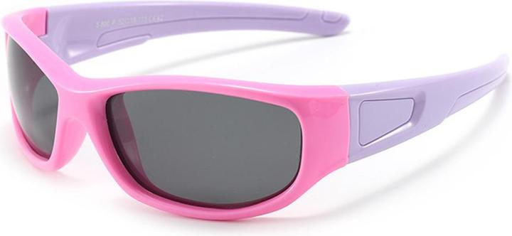 Techsuit - Sunglasses Polarised (800-C42) - Sport Type, Flexible, for Kids - Pink / Purple