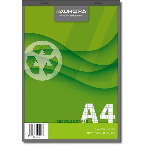 Produktbild Aurora Notizblock Rückendrahtheftung DIN A4 Kariert Papier Grau Nicht perforiert (A4, Kariert)