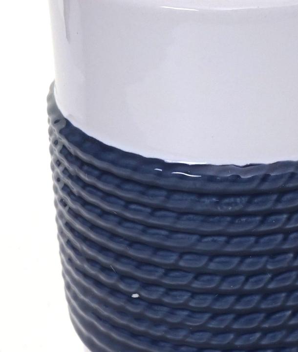 Actual product image Swisshandel24 5-piece bathroom set, WC set Bathroom accessories, ceramic - blue/white