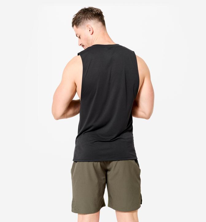 Image du produit Domyos Men's Crew Neck Slim-Fit Breathable Cross Training Tank Top - Black (L)