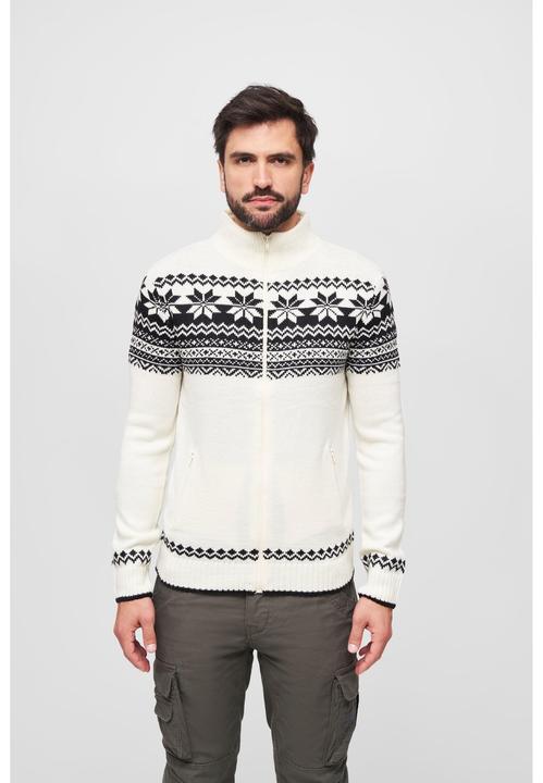 Actual product image Brandit Norwegian cardigan size S colour white (S)