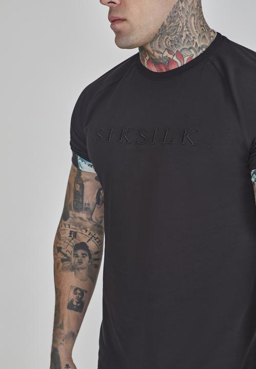 Produktbild Siksilk T-Shirt Roll Sleeve T-Shirt in Black (S)