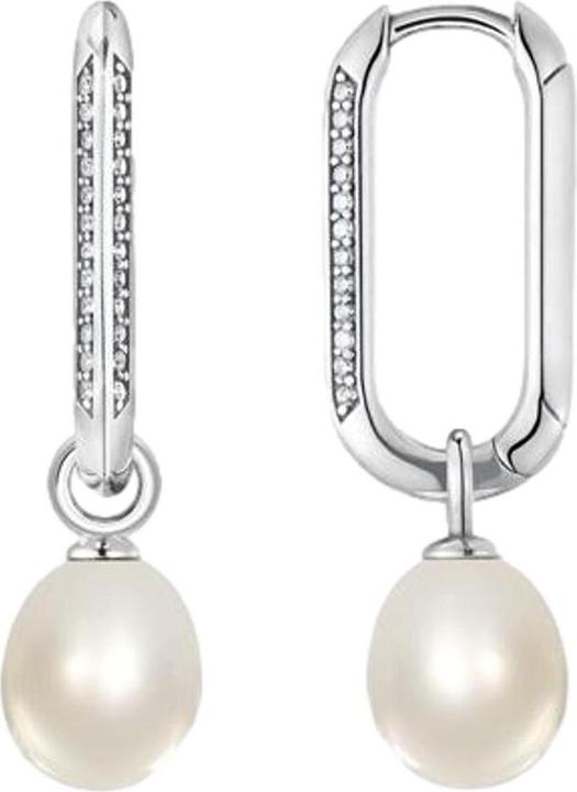 Image du produit Thomas Sabo Créoles maillons et perles argent (Noirci, Argent sterling 925)
