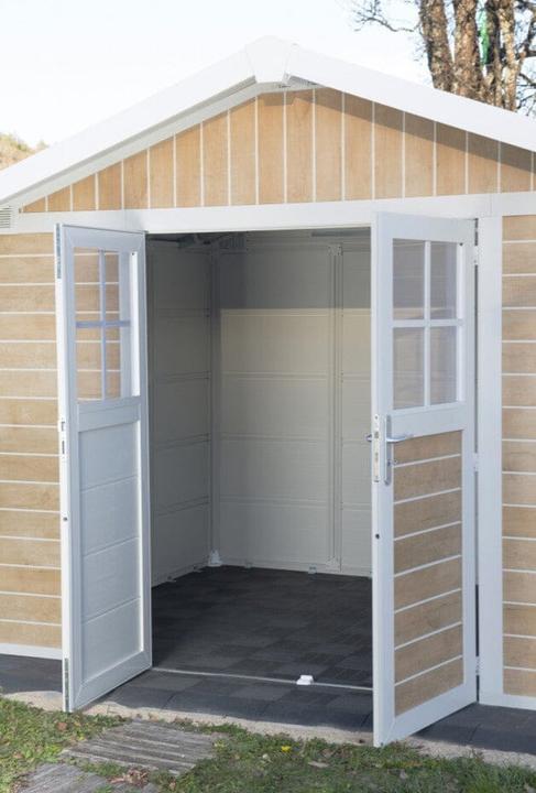 Actual product image Grosfillex Garden shed Deco H7.5 Sherwood 315 x 239 cm wood look