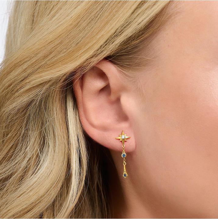 Produktbild Thomas Sabo Ohrhänger Royalty Stern Gold (750 Gelbgold Vergoldung, 925er Silber)