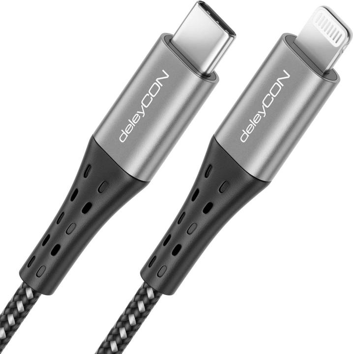 Immagine prodotto deleyCON Cavo USB 2.0 USB C - Lightning 0,15 m (0.15 m, USB 2.0)