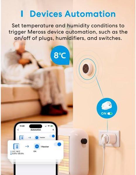 Produktbild Meross Smart Temperatur/Feuchte- Sensor Starter Kit inkl. Hub