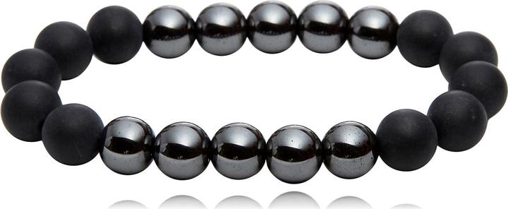 Image du produit Leyda Bracelet Onyx & Hématite (19 cm, Pierres)