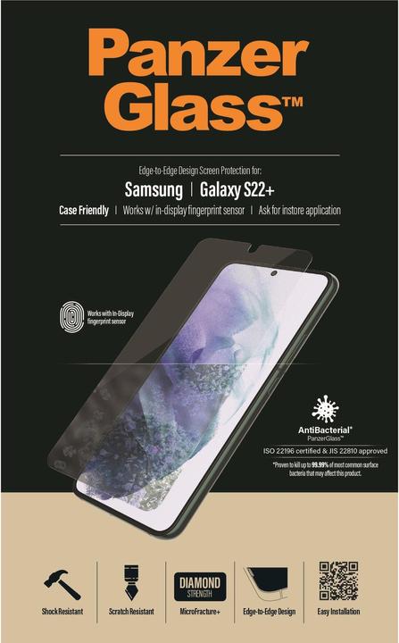 Productafbeelding PanzerGlass Geval Vriendelijk (1 Stuk, Samsung Galaxy S22+)