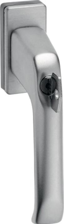 EDI Window handle 1003/2035 aluminium F2 / nickel silver coloured 35 mm lockable