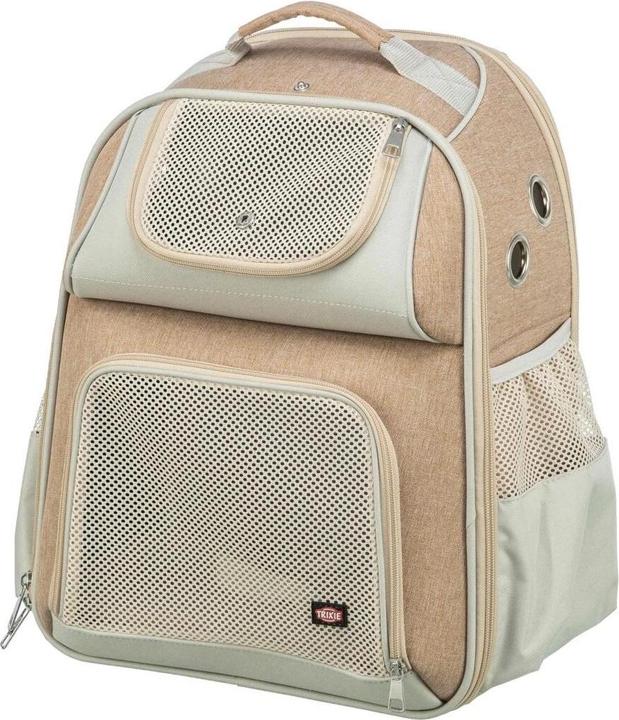 Immagine prodotto Trixie Zaino porta animali Willow beige/marrone (Gatto, Cane, Riflettori, Traspirante)