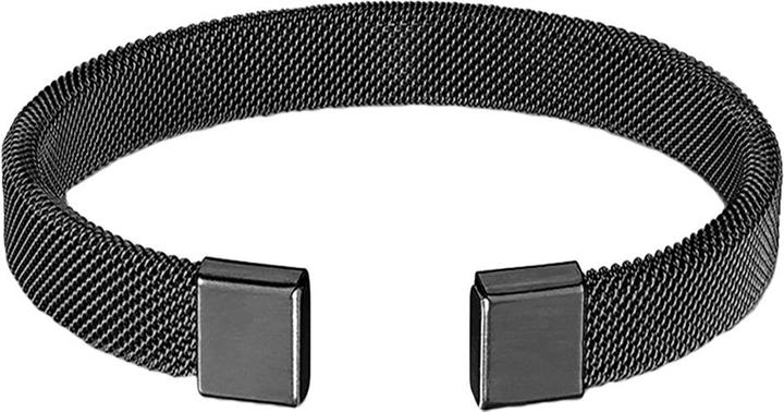 Star Piercing Armband schwarz mit flexiblem Mesh (Chirurgenstahl 316L, ohne Messing)